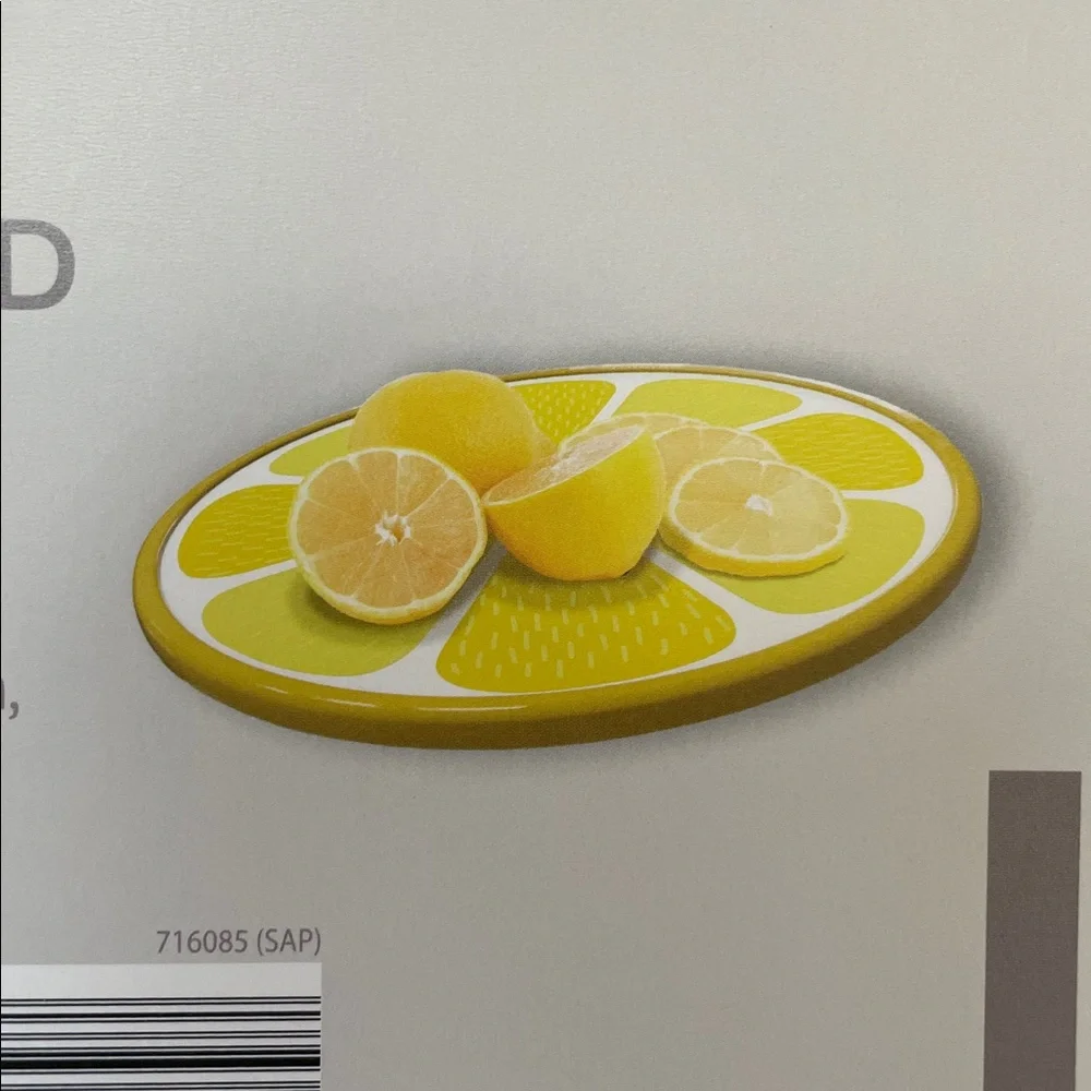Crofton Lemon Slice Fruit Shape Two Sided Large Surface Cutting Chopping Board
